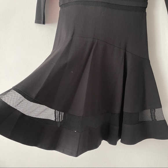 Erin Fetherston 2 Black Tess Dress Fit Flare Sheer - Picture 11 of 13